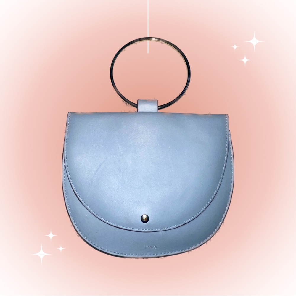 Theory Whitney Hoop Bag in leather